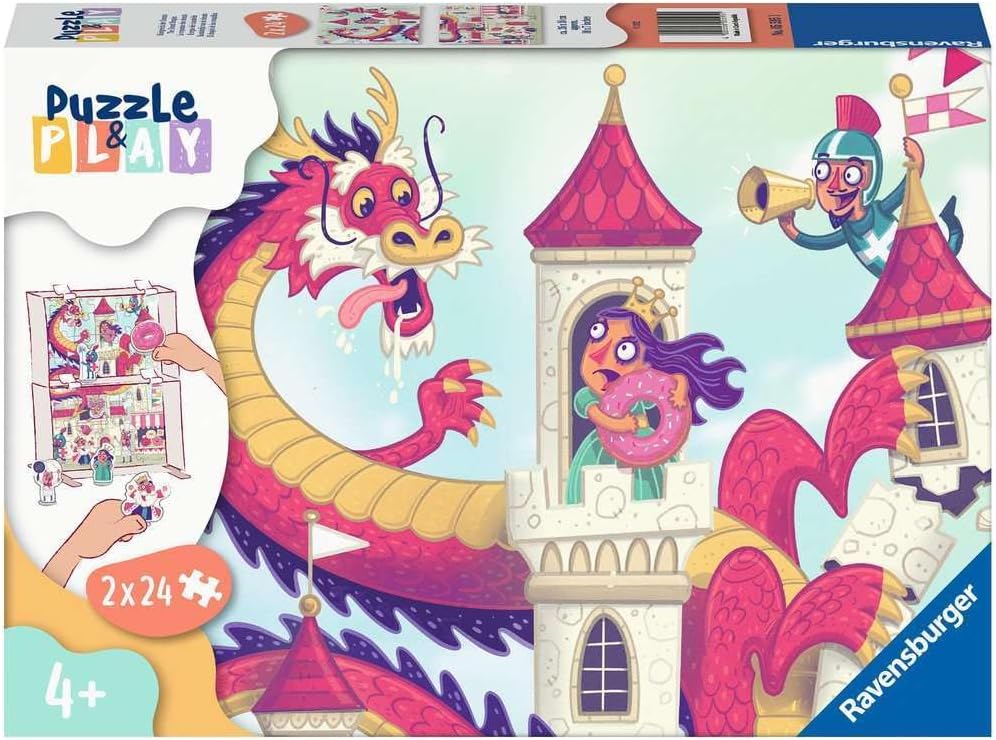Puzzle & Play: Donut Dragon 2x24 pc