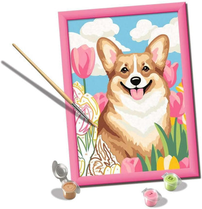 CreArt: Floral Corgi 7x10