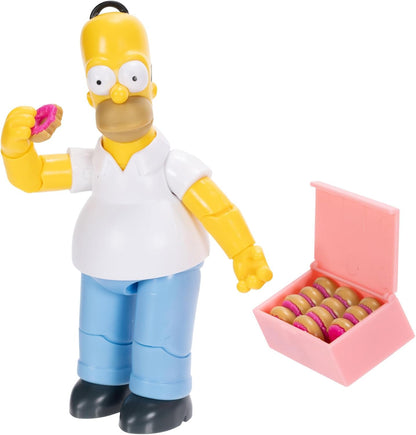 The Simpsons Homer Simpson with Donut and Box of Donuts 5-Inch Action Figures
