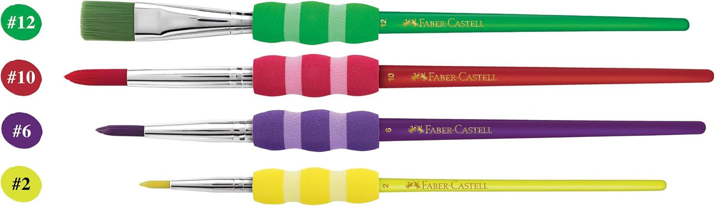 4 Pack Soft Grip Brushes