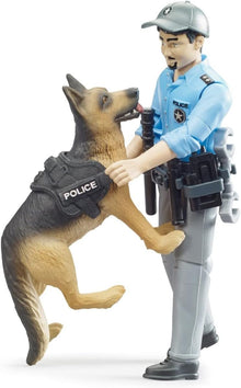 Bruder 62150 bworld Policeman with Dog