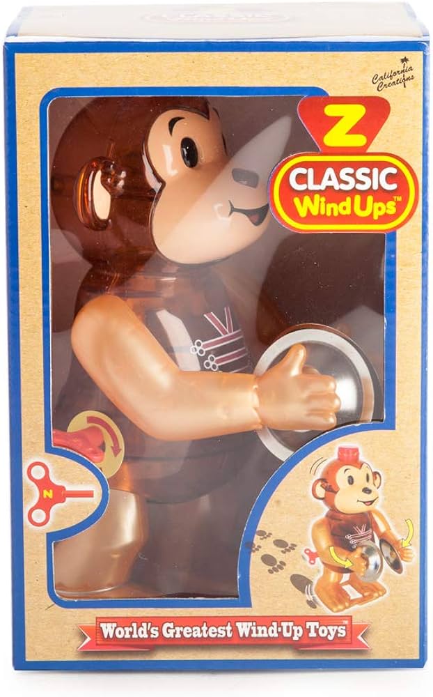 Classic Z Wind Up Monkey - Brown