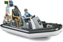 Bruder 62733 bworld Police Boat with Rotating Beacon Light, 2 Figures and Accessories