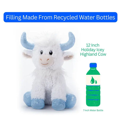 Holiday Icey Highland Cow 12"