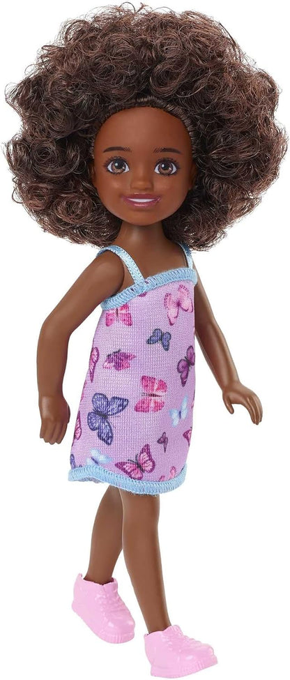 *Barbie Chelsea Black Doll Butterfly Dress