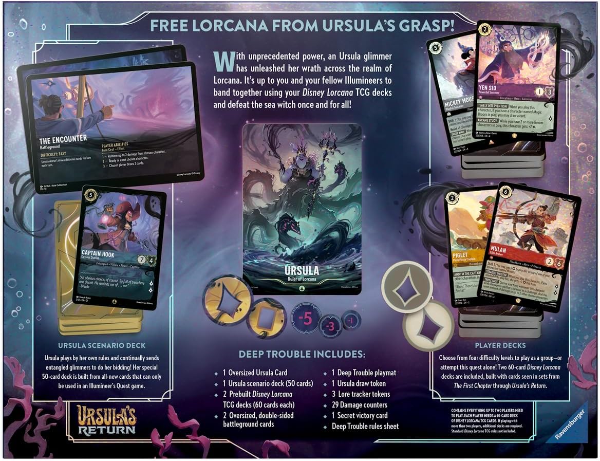 Ravensburger Disney Lorcana TCG: Ursula's Return Illumineer's Quest Deep Trouble