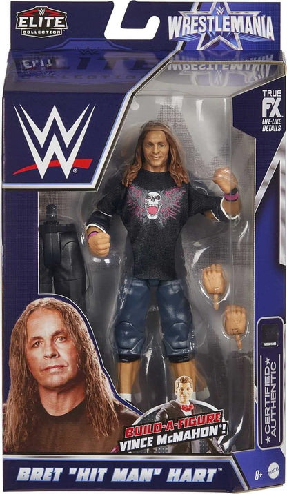 WWE Wrestlemania Elite Bret "Hit Man" Hart B.A.F. Vince McMahon