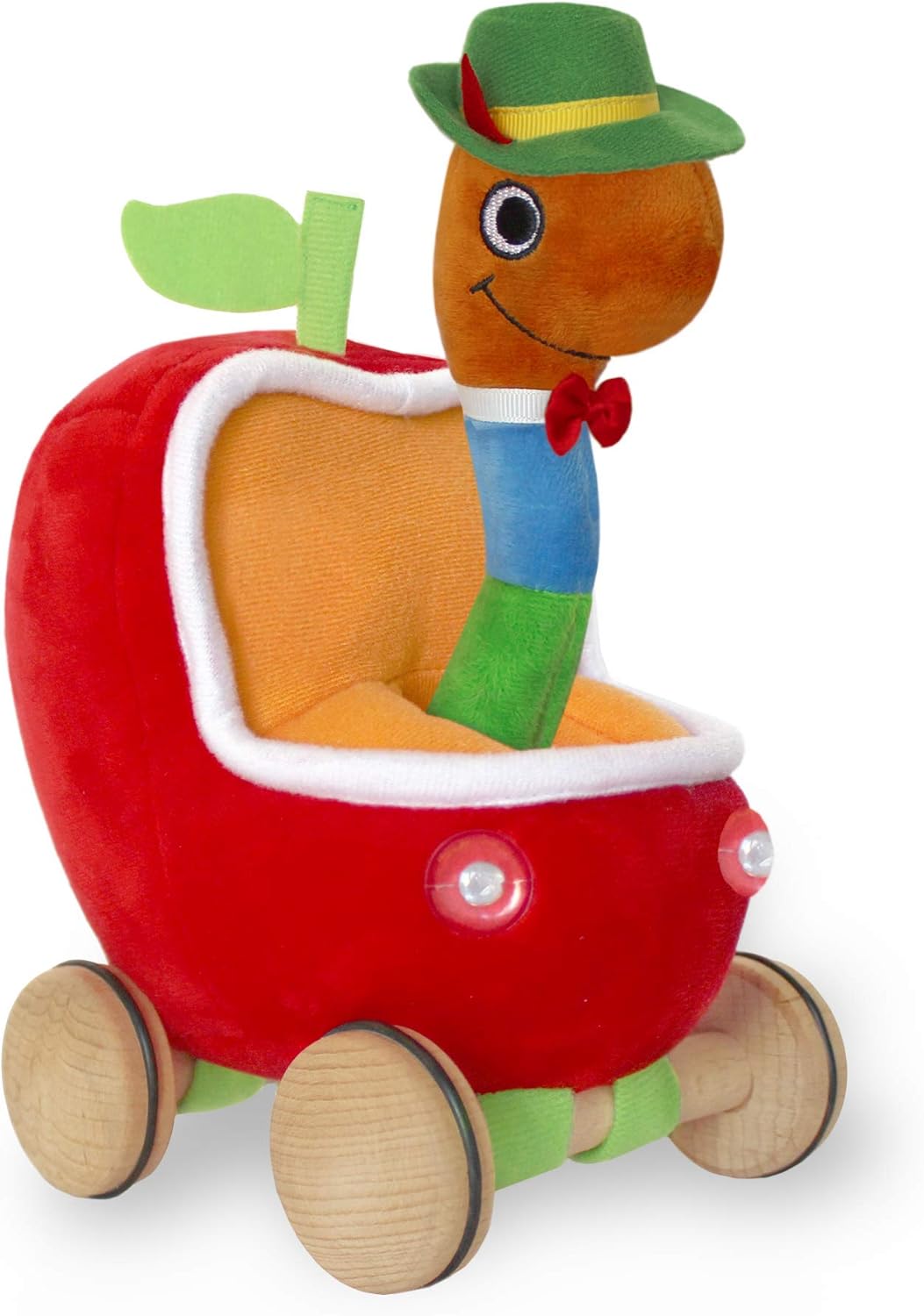 Lowly Worm Soft Toy with Car