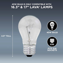 Lava Lamp 40 Watt Bulb 2-pack for 16.3in Lava Lamps