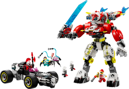 LEGO® DREAMZzz™ Cooper's Tiger Mech & Zero's Hot Rod Car (71497)