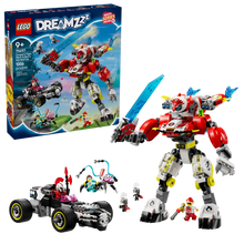 LEGO® DREAMZzz™ Cooper's Tiger Mech & Zero's Hot Rod Car (71497)