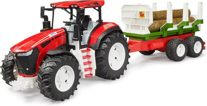 Bruder 03453 *New* Roadmax Tractor with Trailer and 3 Tree Trunks