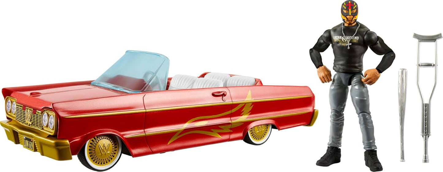 WWE Low Rider Car + Rey Mysterio Main Event Figure