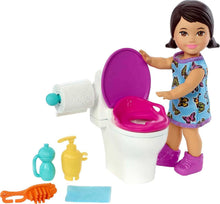 Barbie Skipper Babysitter Potty Time Toilet with Brunette Doll