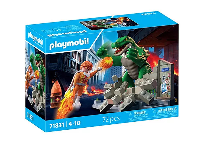 Hero Battle Against Giant Lizard (PM-71831)