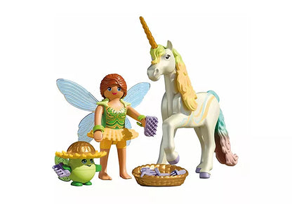 Collectible Unicorn: Rainbow Flower with Fairy (PM-71840)