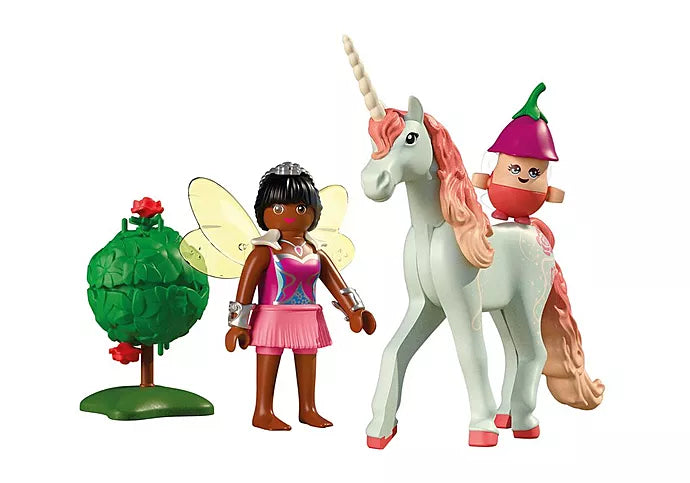 Collectible Unicorn: Sky Rose with Fairy (PM-71841)