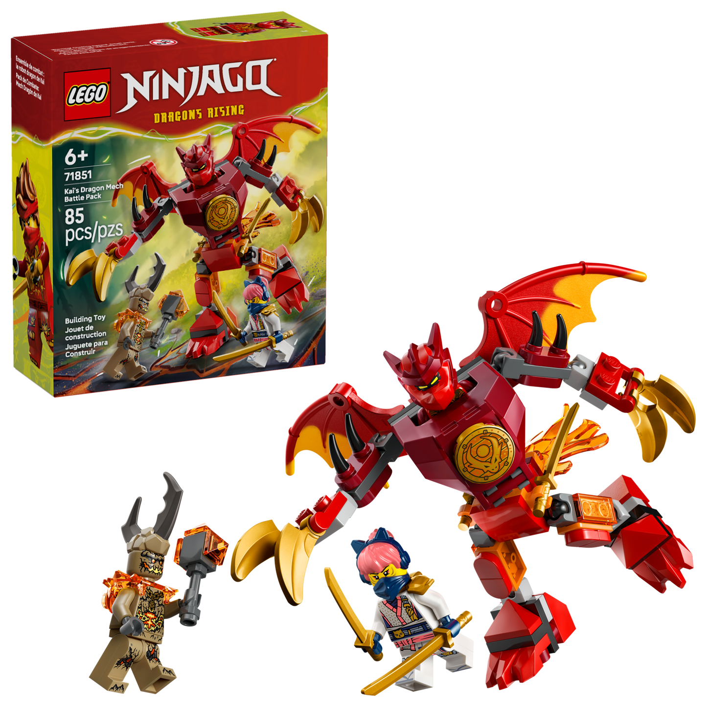 LEGO® NINJAGO® Kai's Dragon Mech Battle Pack (71851)