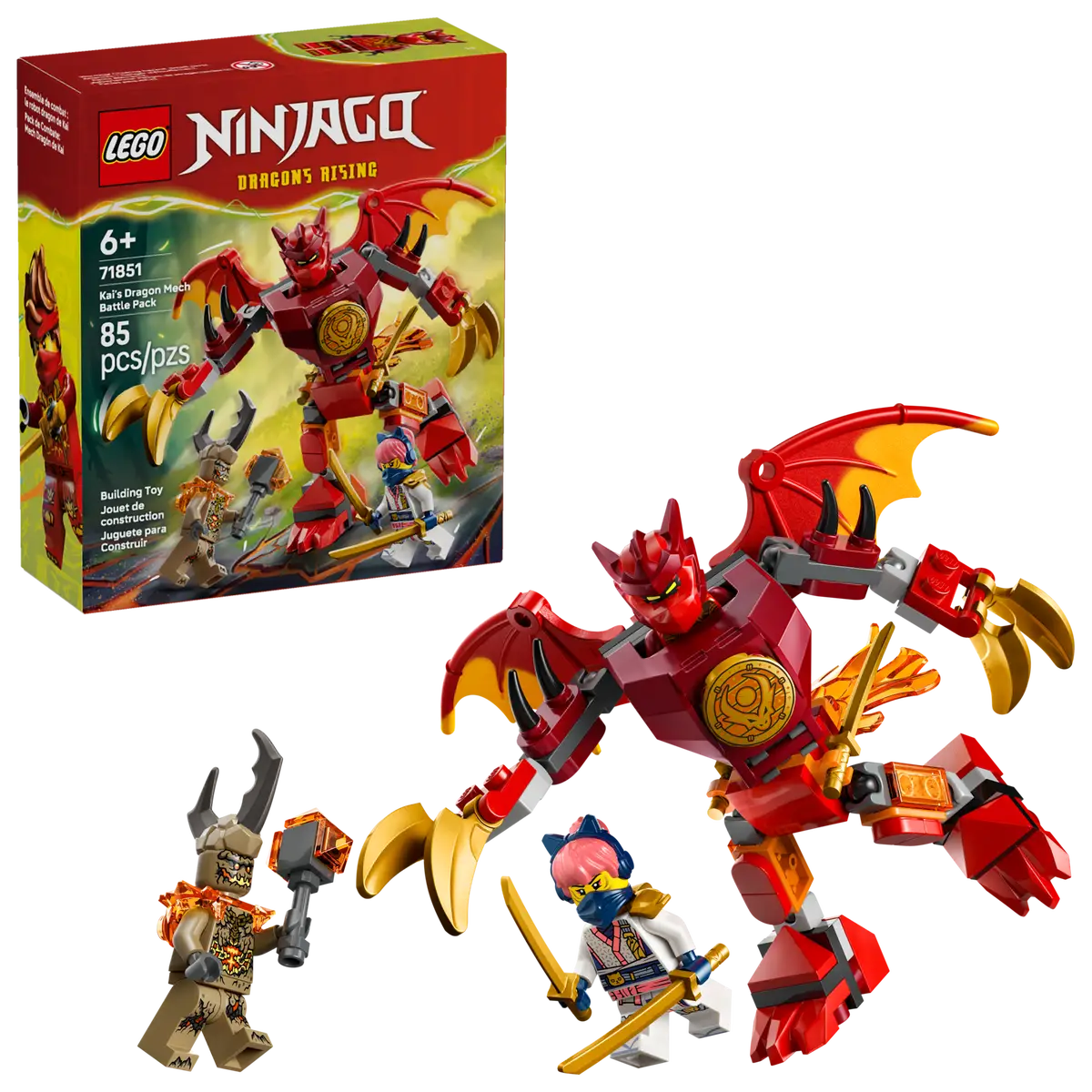 LEGO® NINJAGO® Kai's Dragon Mech Battle Pack (71851)