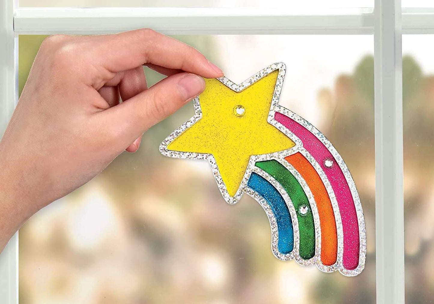 Rainbow Sprinkles Easy Sparkle Window Art