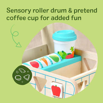 Wooden Shape Sorting Grocery Cart