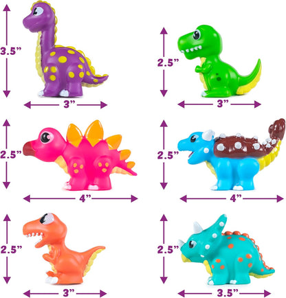 Tub Works® Dinos Dinosaur Light Up Bath Toys, 6pk