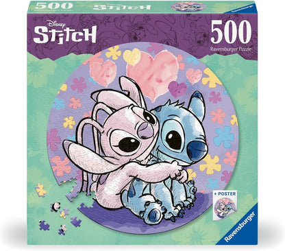 Stitch 500pc Round Puzzle