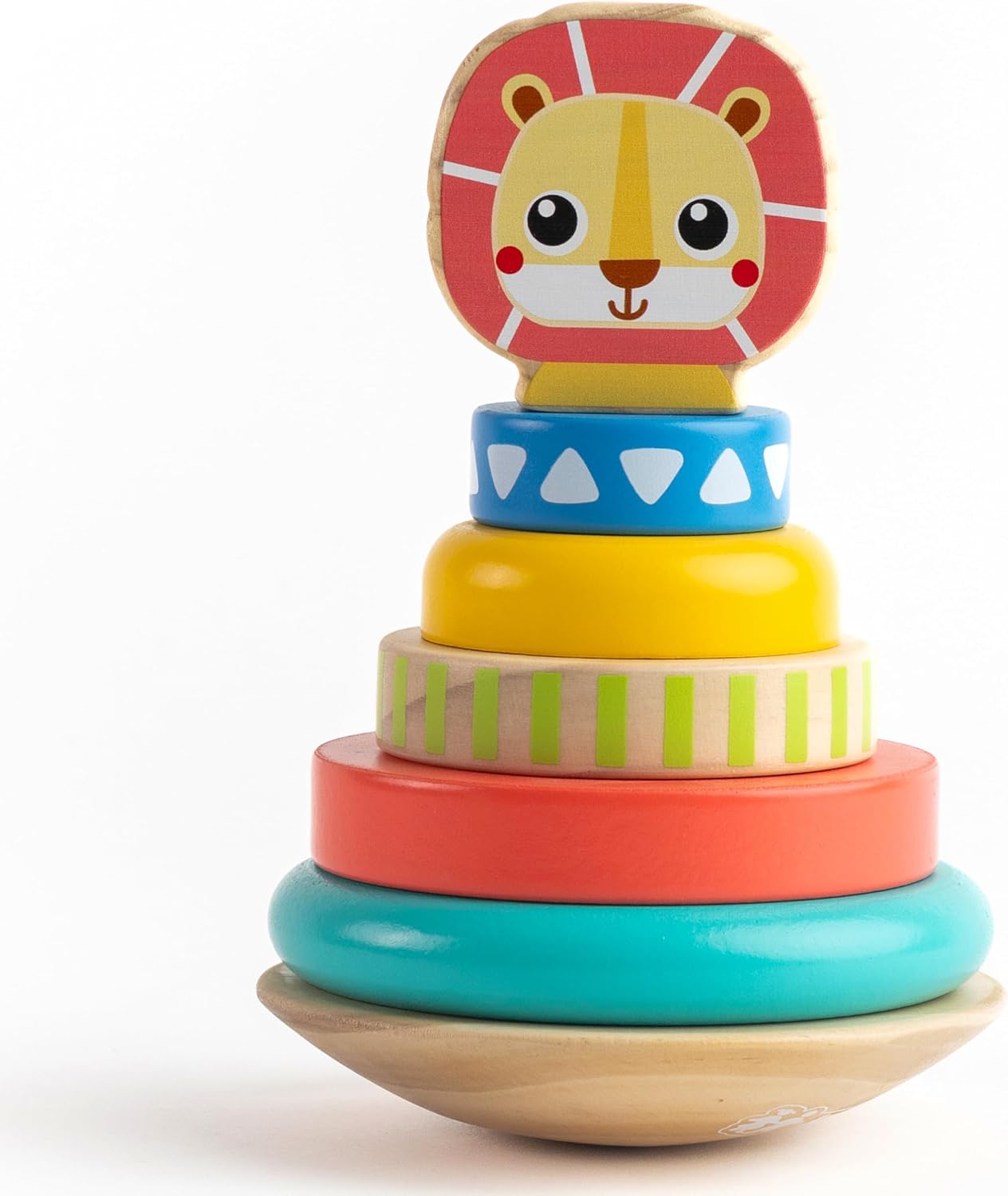 Wooden Lion Stacking Rings