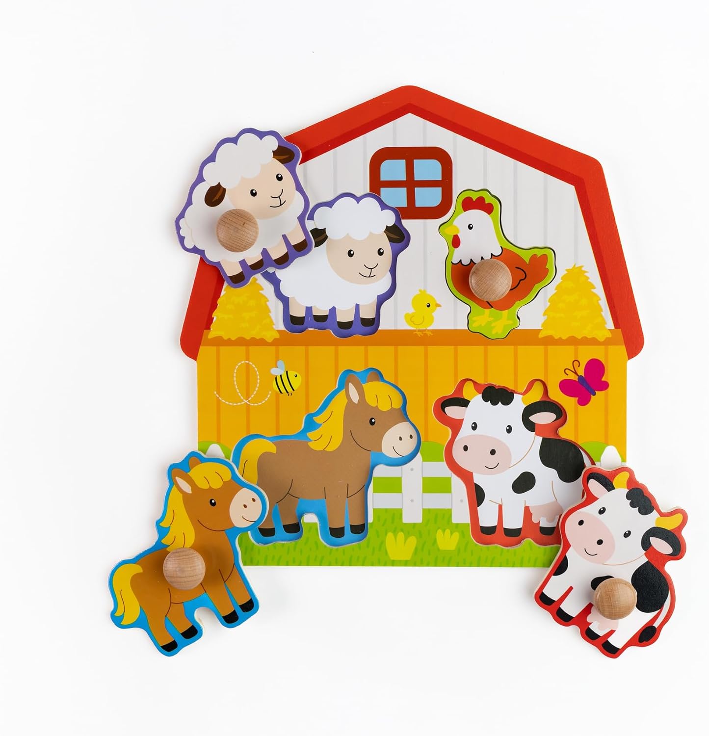 Wooden Farm Easy-Grasp Peg