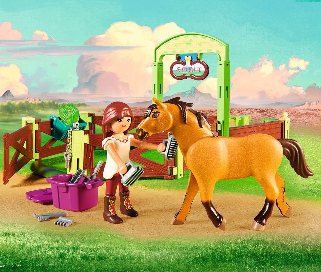 Lucky & Spirit with Horse Stall (PM-9478)*