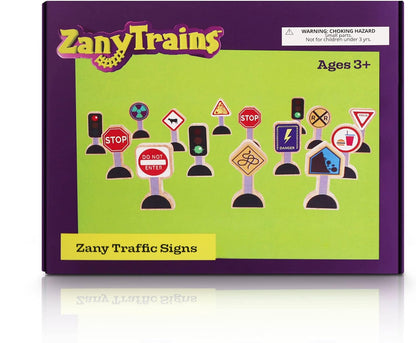 Wooden Traffic Signs - Zainy Train 15pcs