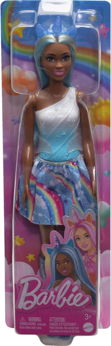 Barbie Unicorn Doll With Blue Hair, Ombre Outfit And Unicorn Accessories