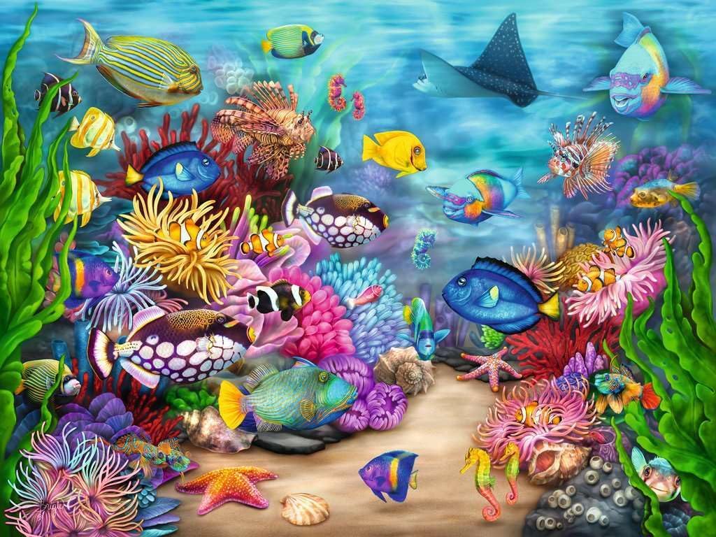 Tropical Reef Life 750 pc Large Format