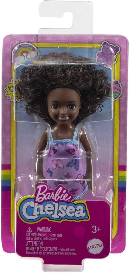 *Barbie Chelsea Black Doll Butterfly Dress