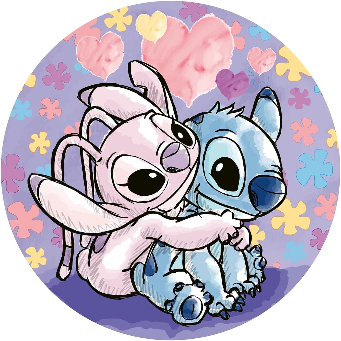 Stitch 500pc Round Puzzle
