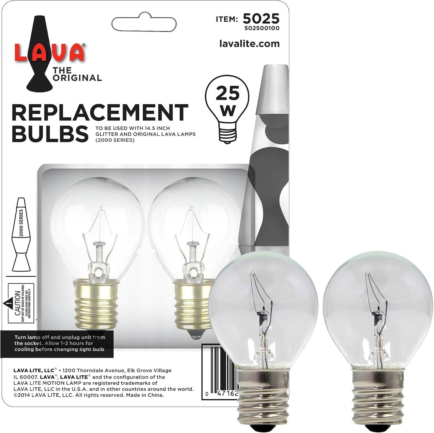 Lava Lamp 25 Watt Bulb 2-pack for 14.5in Lava Lamps