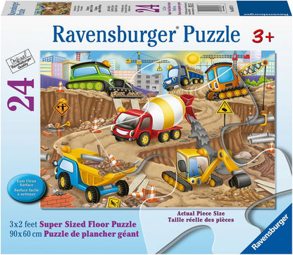 Construction Fun 24pc floor puzzle