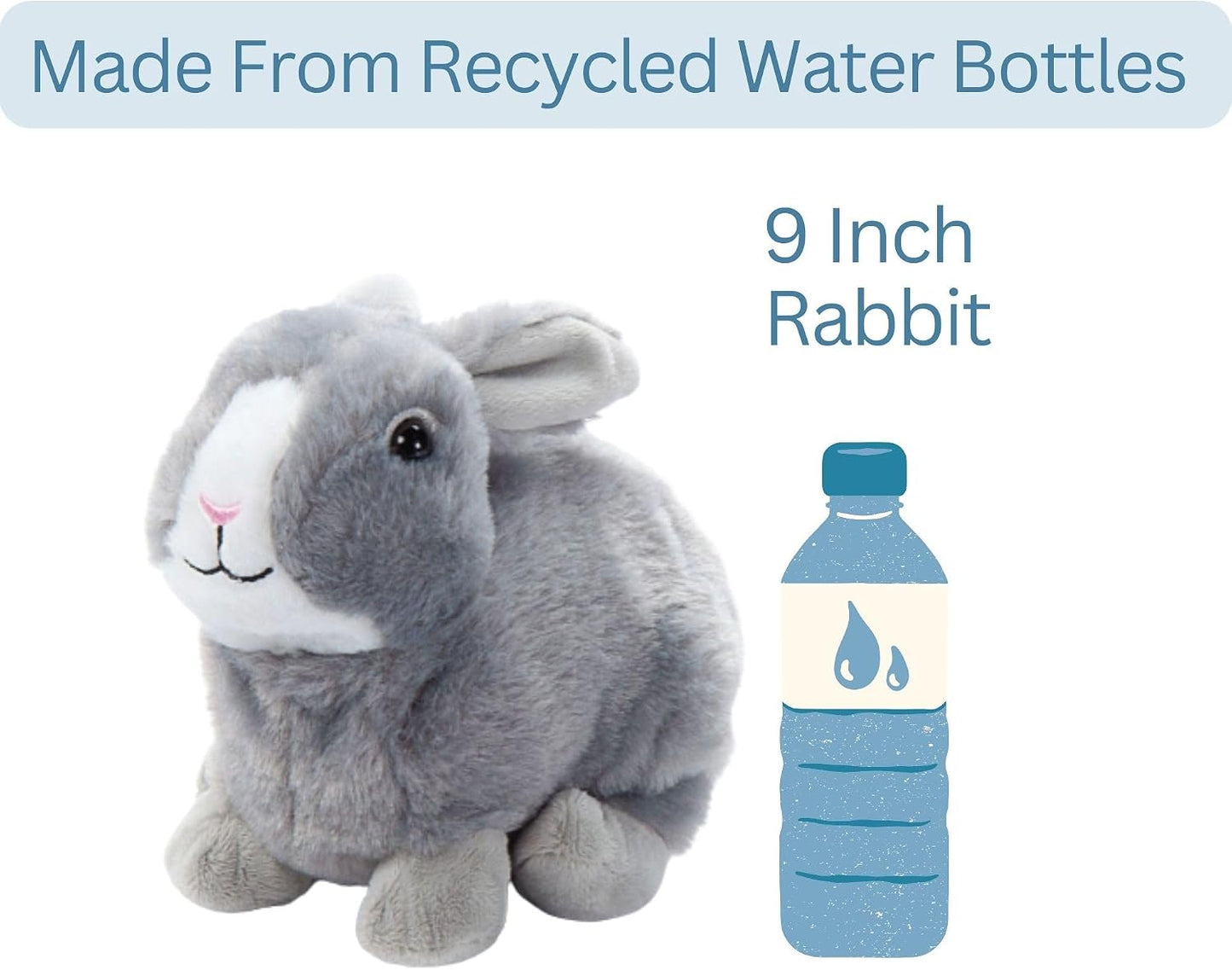 Wild Onez Rabbit Grey 9"