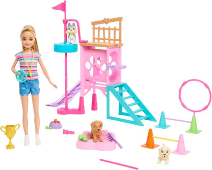 Barbie Stacie to the Rescue Puppy Obstacle Course with Doll