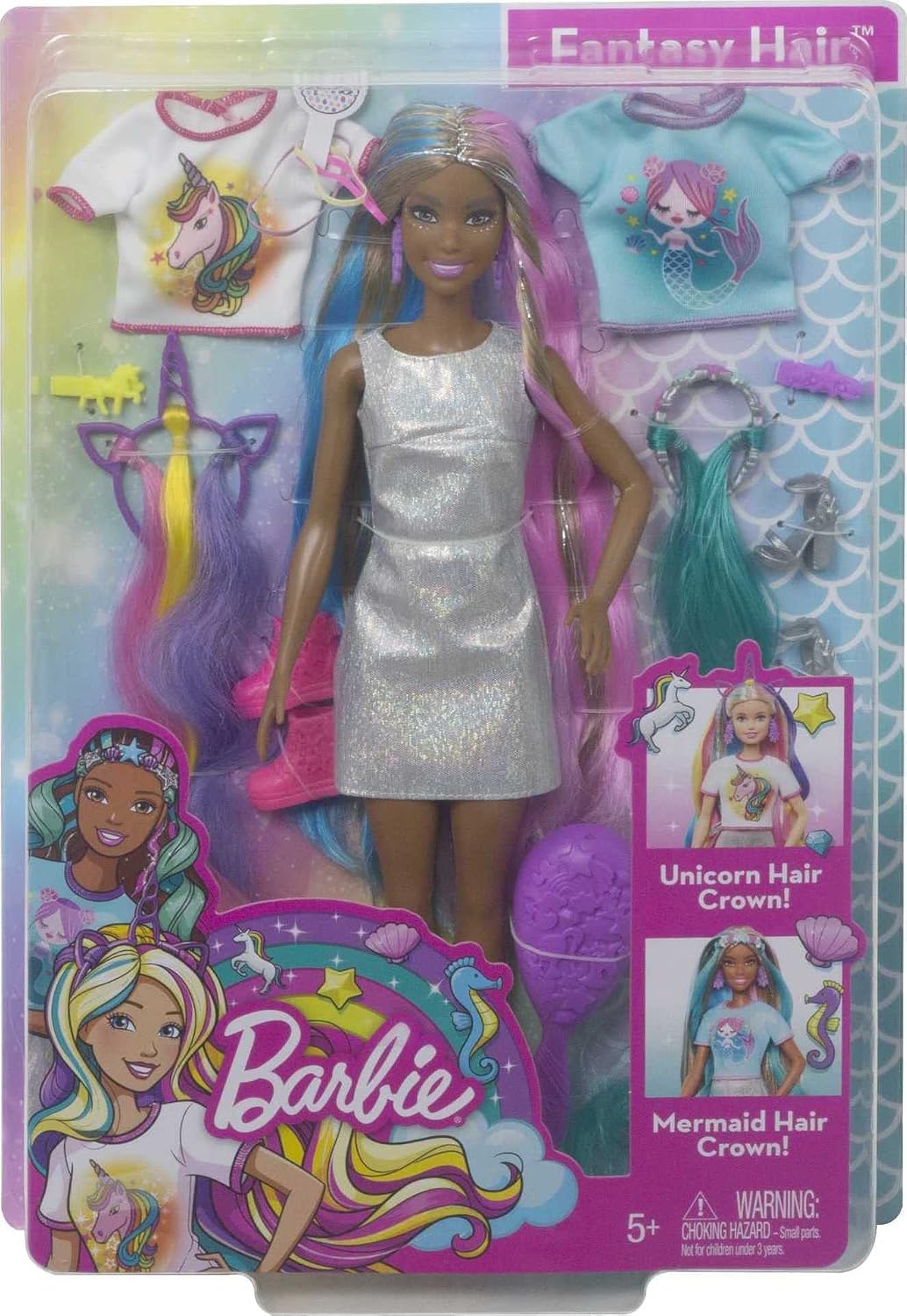 Barbie Fantasy Hair Doll Black