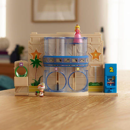 The Super Mario Galaxy Movie – Gateway Galaxy Diorama Playset with 1.5 Inch Princes Peach and Exclusive Captain Toad Mini Action Figures, Spring Star Launcher Feature