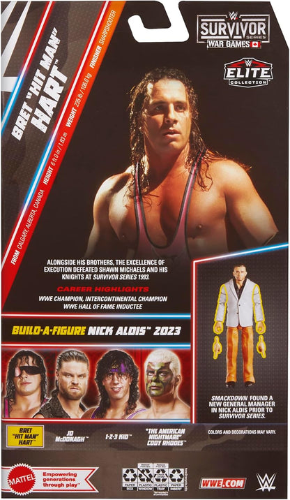 WWE Elite Survivor Series War Games - Bret "Hit Man" Hart  with Nick Aldis BAF