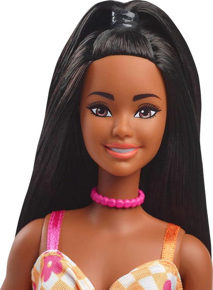 Barbie Fashionista #233 Black Hair with Midi Flower Dress