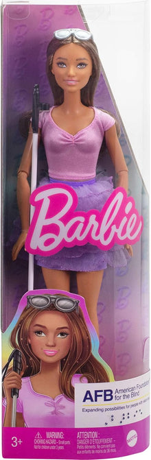 Barbie Fashionista Doll  #228 Blind Barbie Doll Wearing Pink Top And Ruffled Skirt