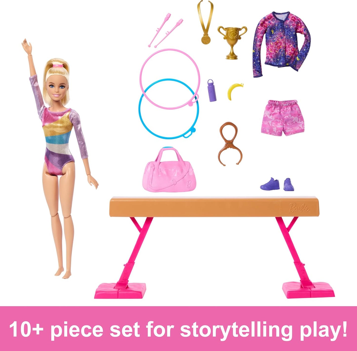 Barbie Gymnastics Playset with Blonde Doll