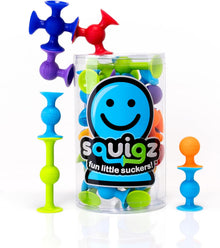 Fat Brain Toys Squigz Starter Set, 24 Piece Suction Bath Toys, Sensory Toys