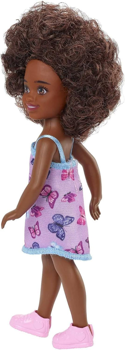 *Barbie Chelsea Black Doll Butterfly Dress