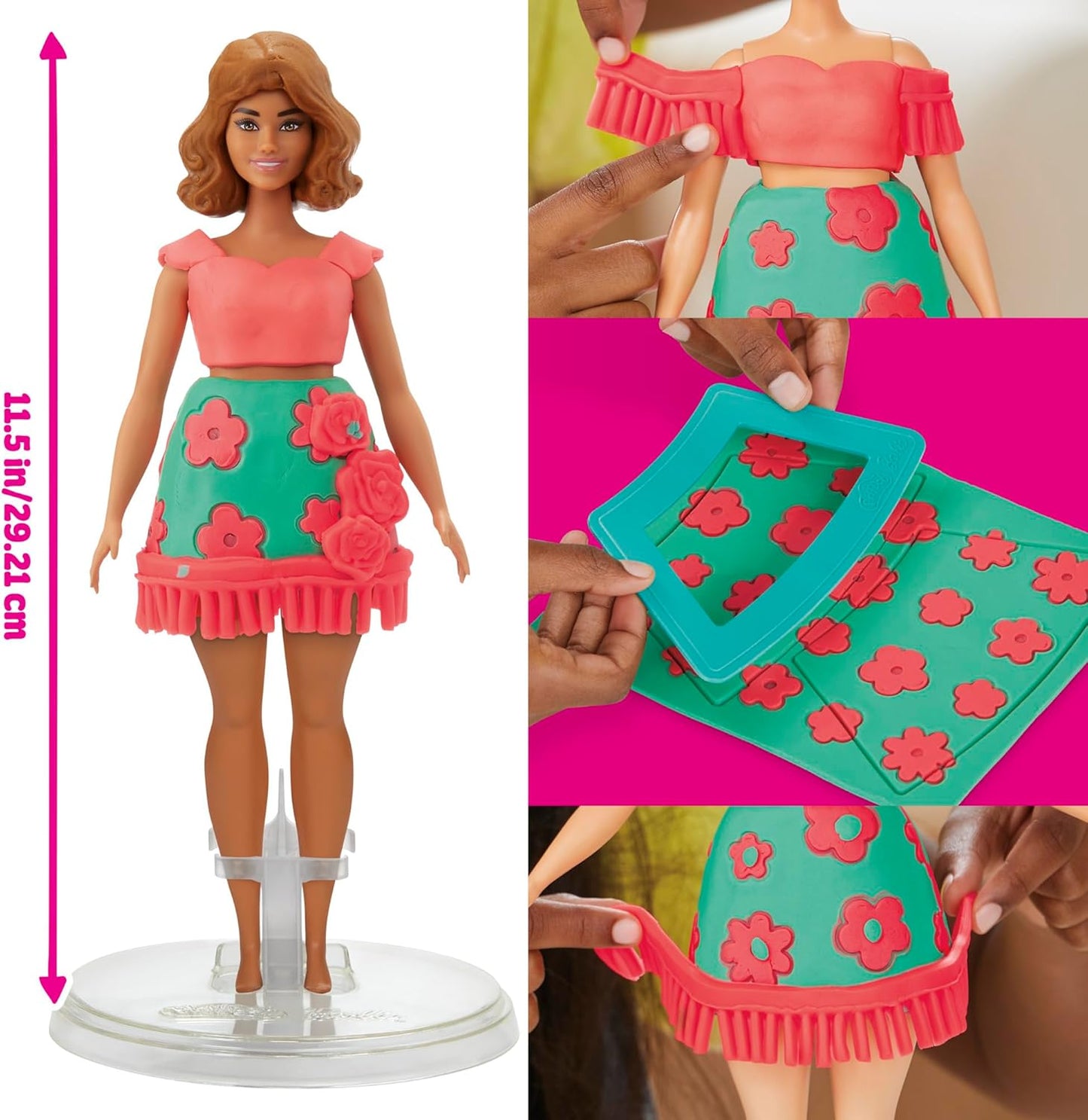 Barbie Play-Doh Designer Dolls Florals & Fringe
