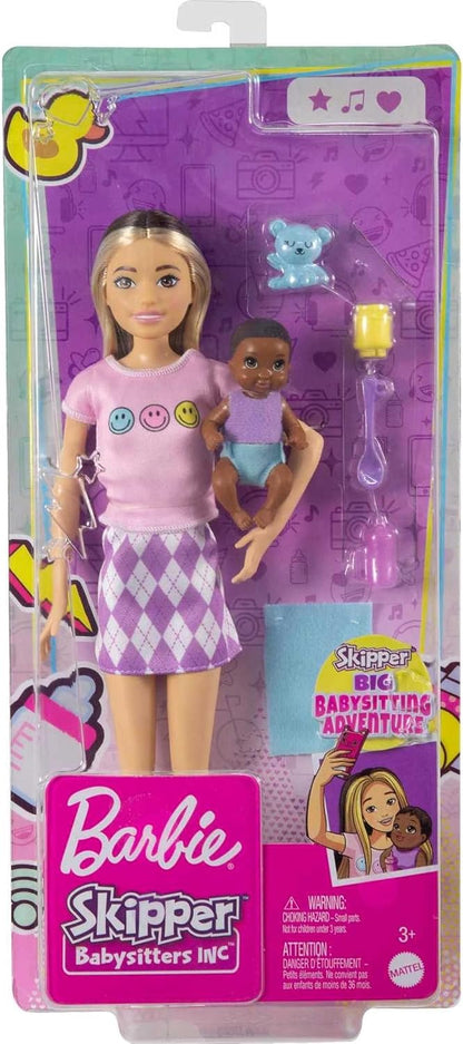 *Barbie Skipper Babysitter Asian Doll with Baby
