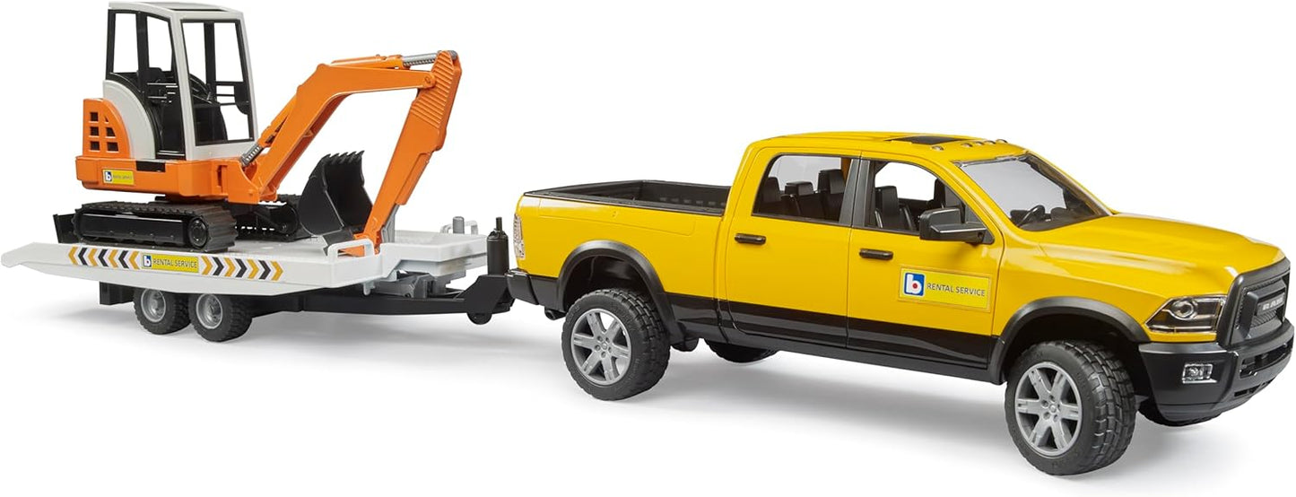 Bruder 02546 Ram Rental Service with Mini Excavator